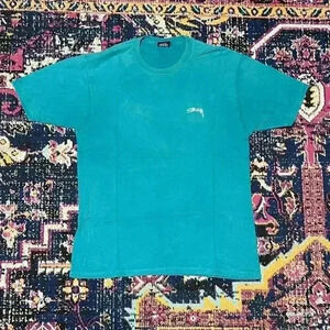 Stussy Samurai Katsushika Hokusai T-shirt Japanese Culture Vintage Teal Medium